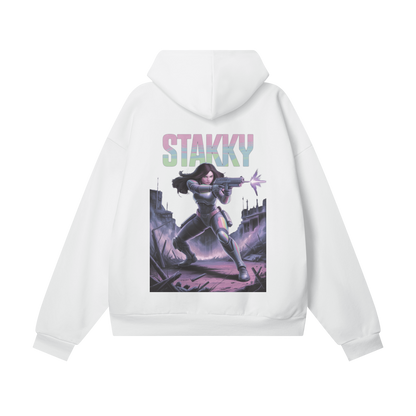 Stakky Season 2 Oversize Heavyweight Hidden Pocket Fleece Hoodie