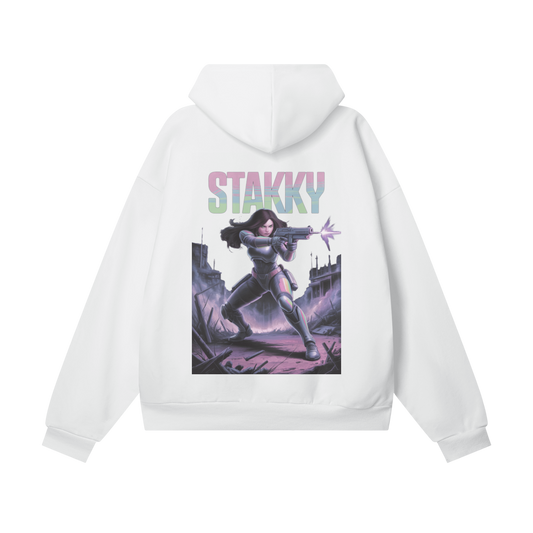 Stakky Season 2 Oversize Heavyweight Hidden Pocket Fleece Hoodie
