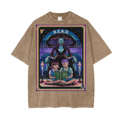 Aonaran Graphic Acid Wash Oversize T-Shirt