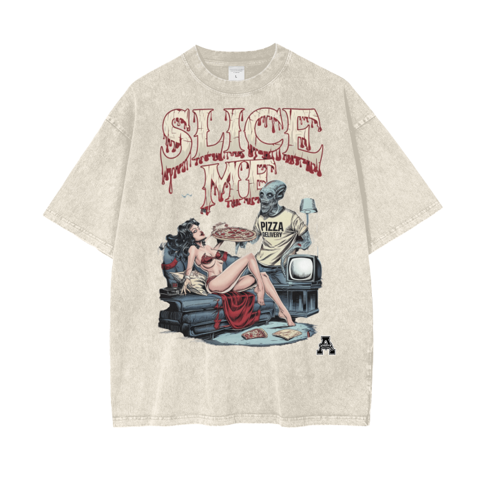 Aonaran Graphic Acid Wash Oversize T-Shirt