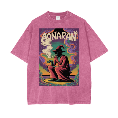 Aonaran Graphic Acid Wash Oversize T-Shirt