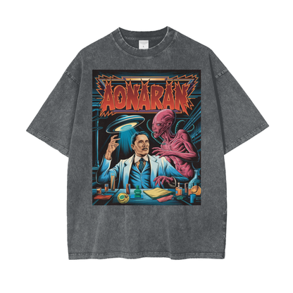 Aonaran Graphic Acid Wash Oversize T-Shirt