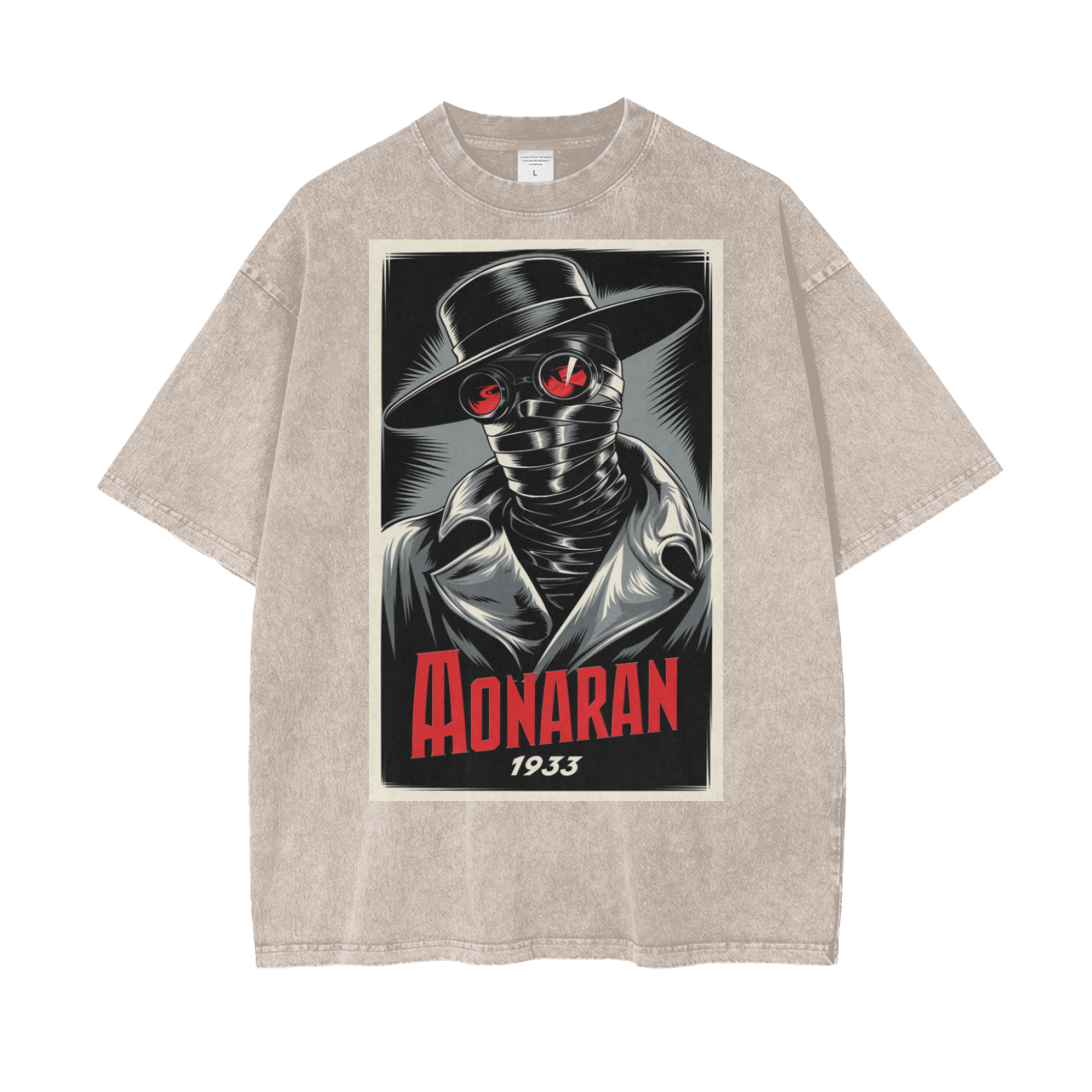 Aonaran Graphic Acid Wash Oversize T-Shirt