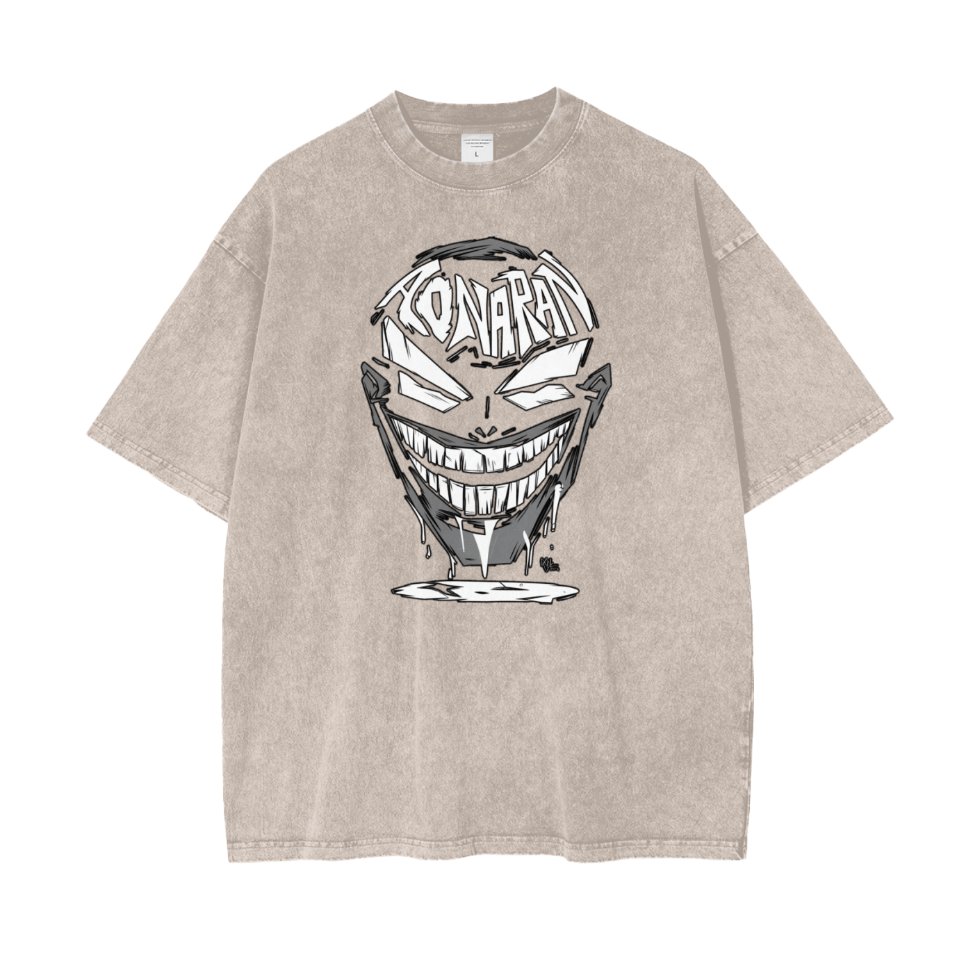Aonaran Graphic Acid Wash Oversize T-Shirt