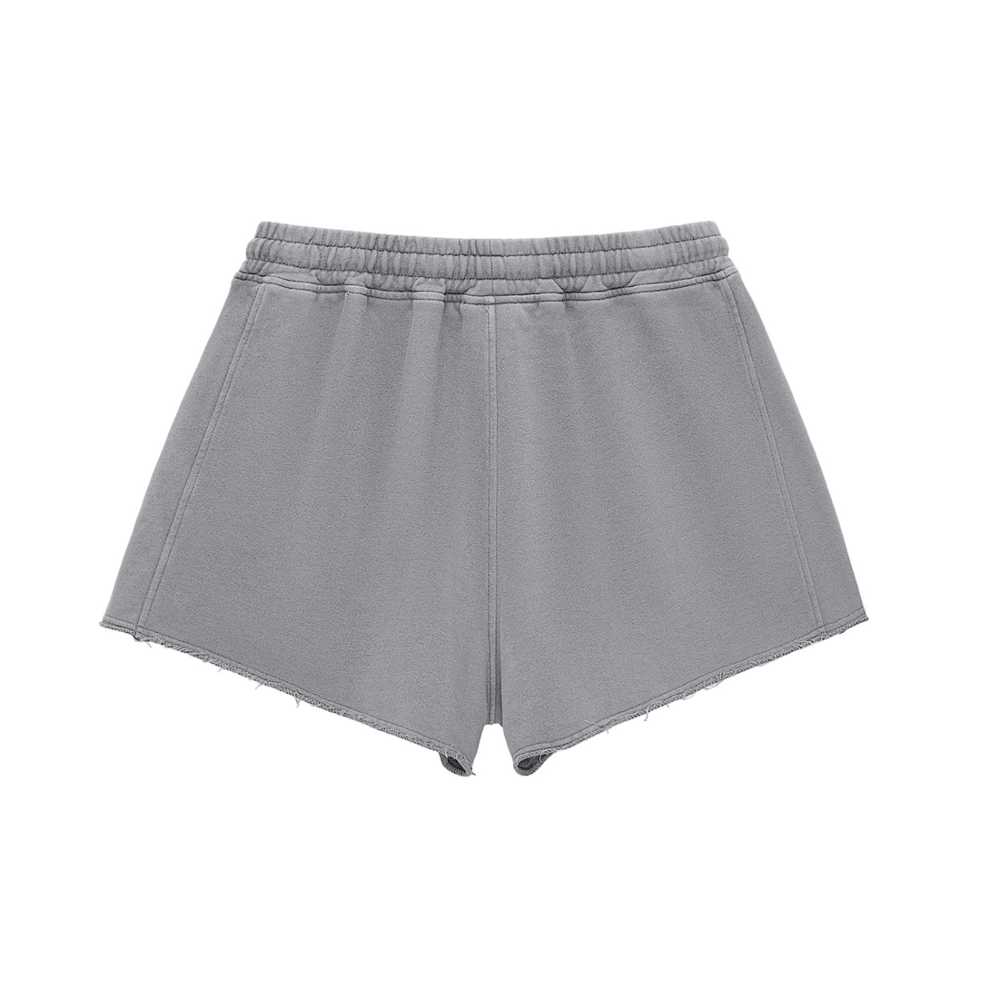 Heyitzmiks Snow Washed Raw Edge Drawstring Shorts