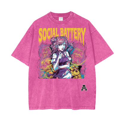 Aonaran Graphic Acid Wash Oversize T-Shirt