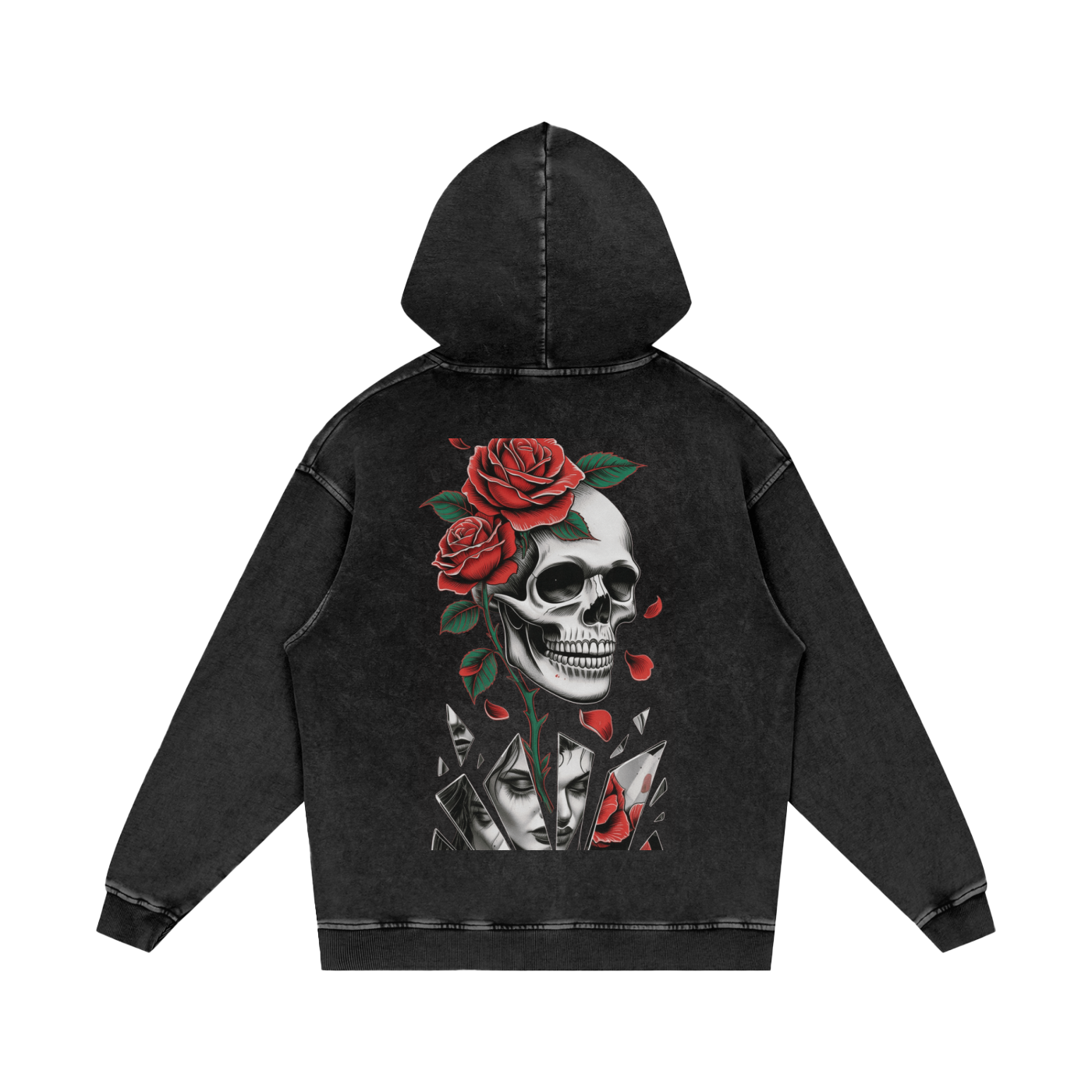 GhostGirlXoxx Acid Wash Oversize Hoodie