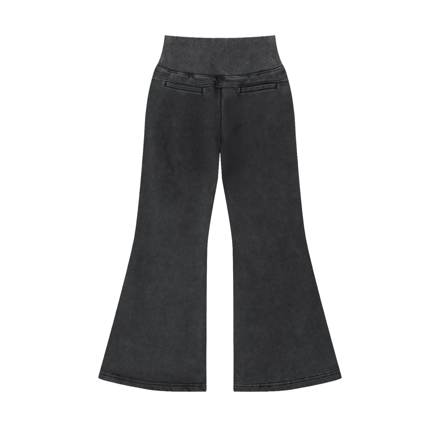 Aonaran NevaeH Vintage Washed Flared Fleece Pants
