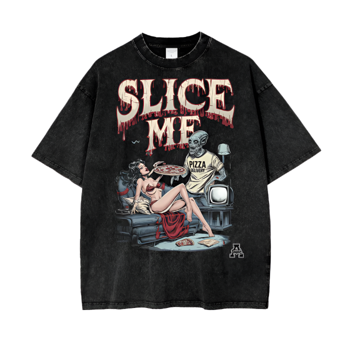 Aonaran Graphic Acid Wash Oversize T-Shirt