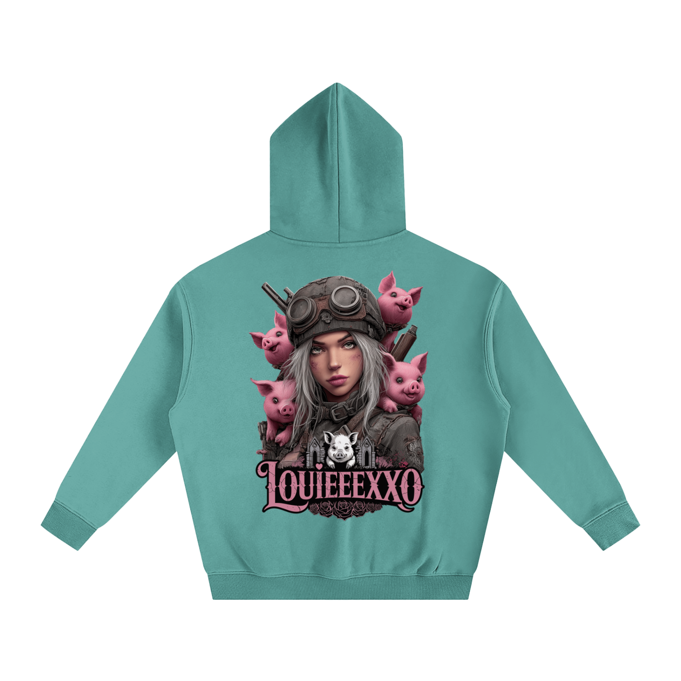 Louieeexxo Oversize Fleeced Hoodie