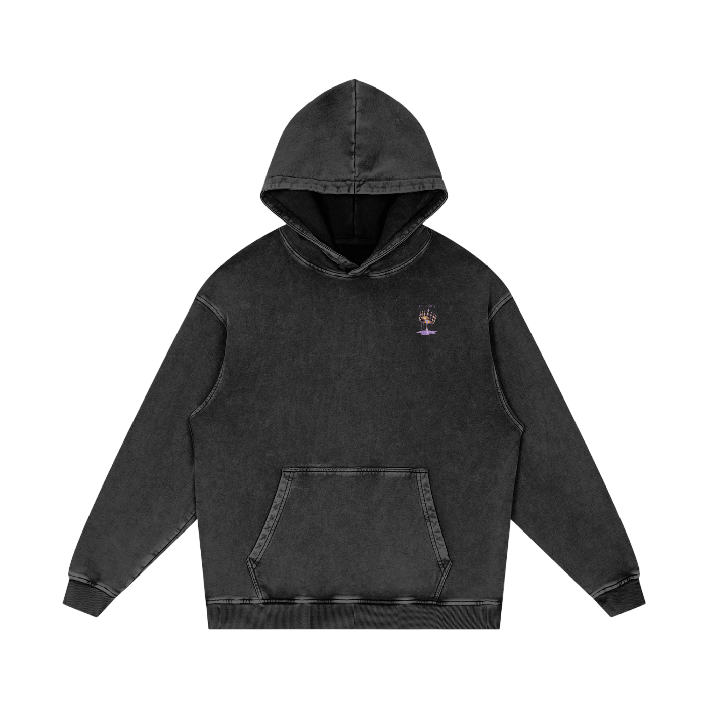 Khaleesi Acid Wash Oversize Hoodie