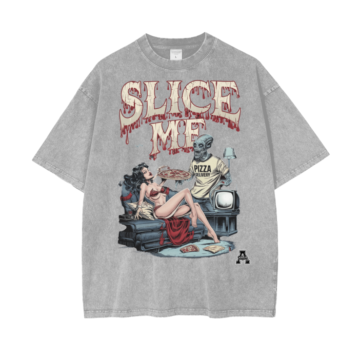 Aonaran Graphic Acid Wash Oversize T-Shirt