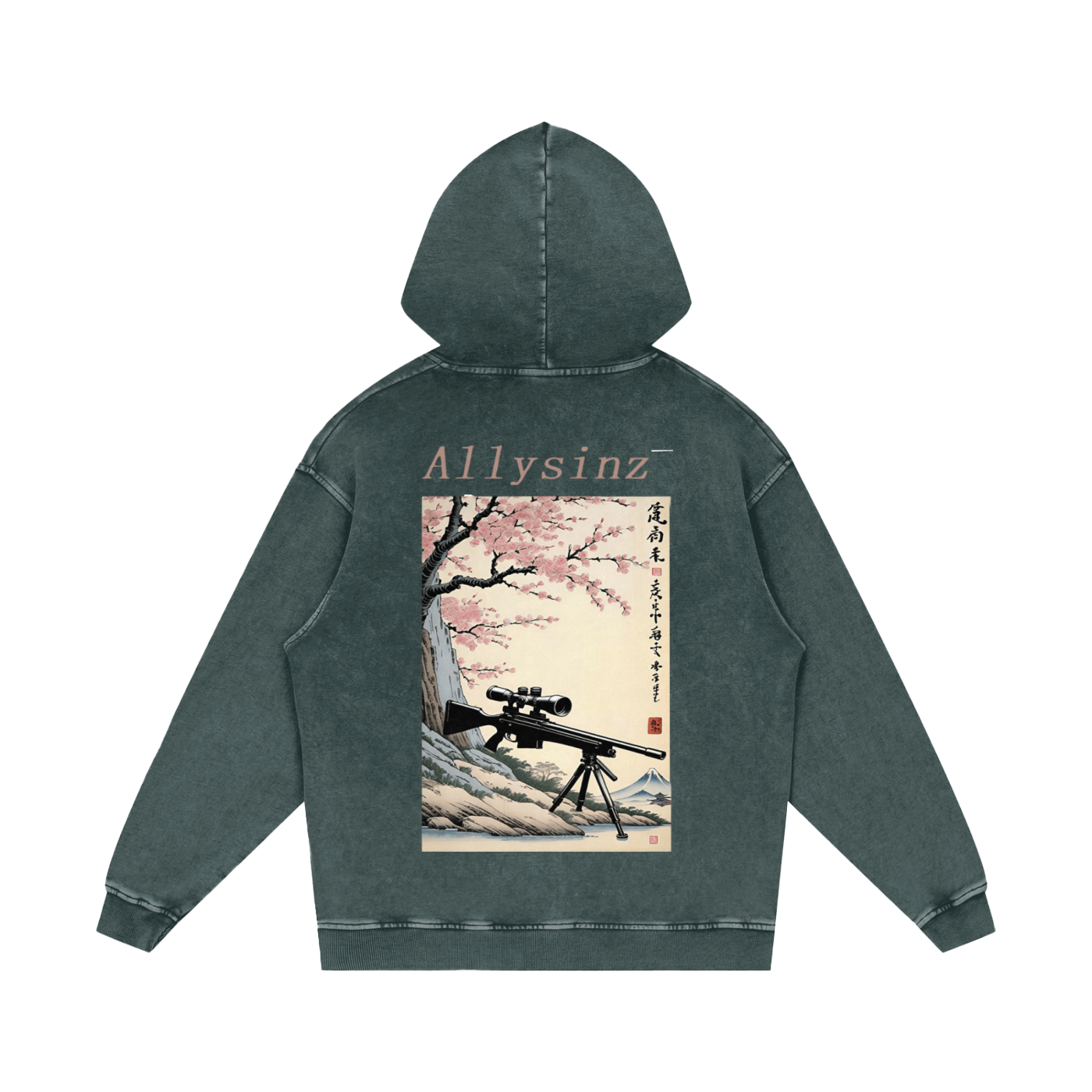 Allysinz Acid Wash Oversize Hoodie