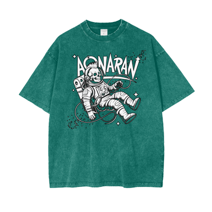 Aonaran Graphic Acid Wash Oversize T-Shirt
