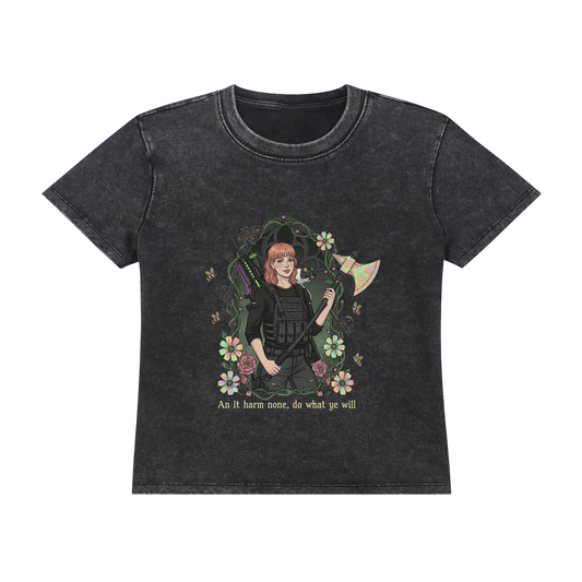 HeyBrontee Vintage Wash Drop Shoulder T-shirt