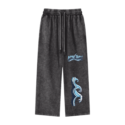 Aonaran Elementals Acid Wash Straight Leg Pants