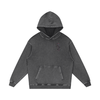 Aonaran 3D Bone Acid Wash Oversize Hoodie