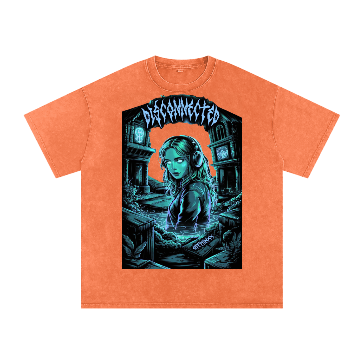 Disconnected Acid Wash Oversize T-Shirt