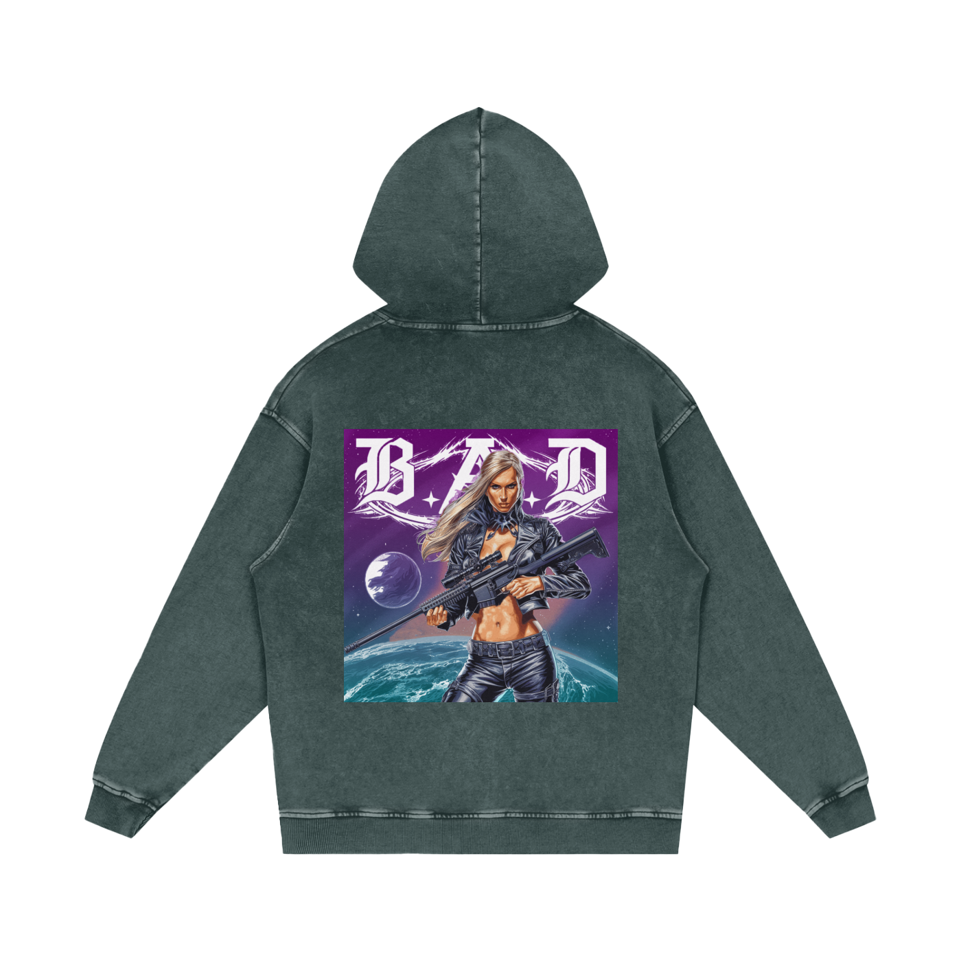B.A.D. Acid Wash Oversize Hoodie