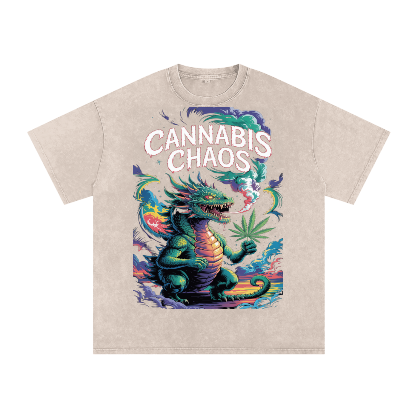 Aonaran 420 Acid Wash Oversize T-Shirt