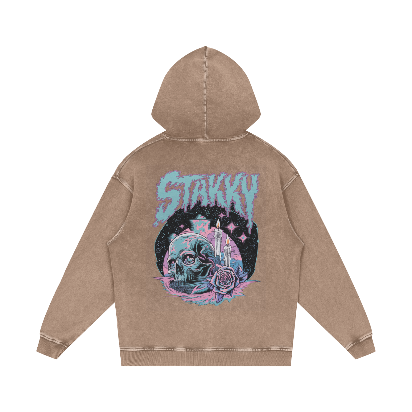 Stakky Acid Wash Oversize Hoodie