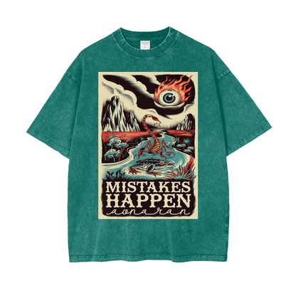 Aonaran Graphic Acid Wash Oversize T-Shirt