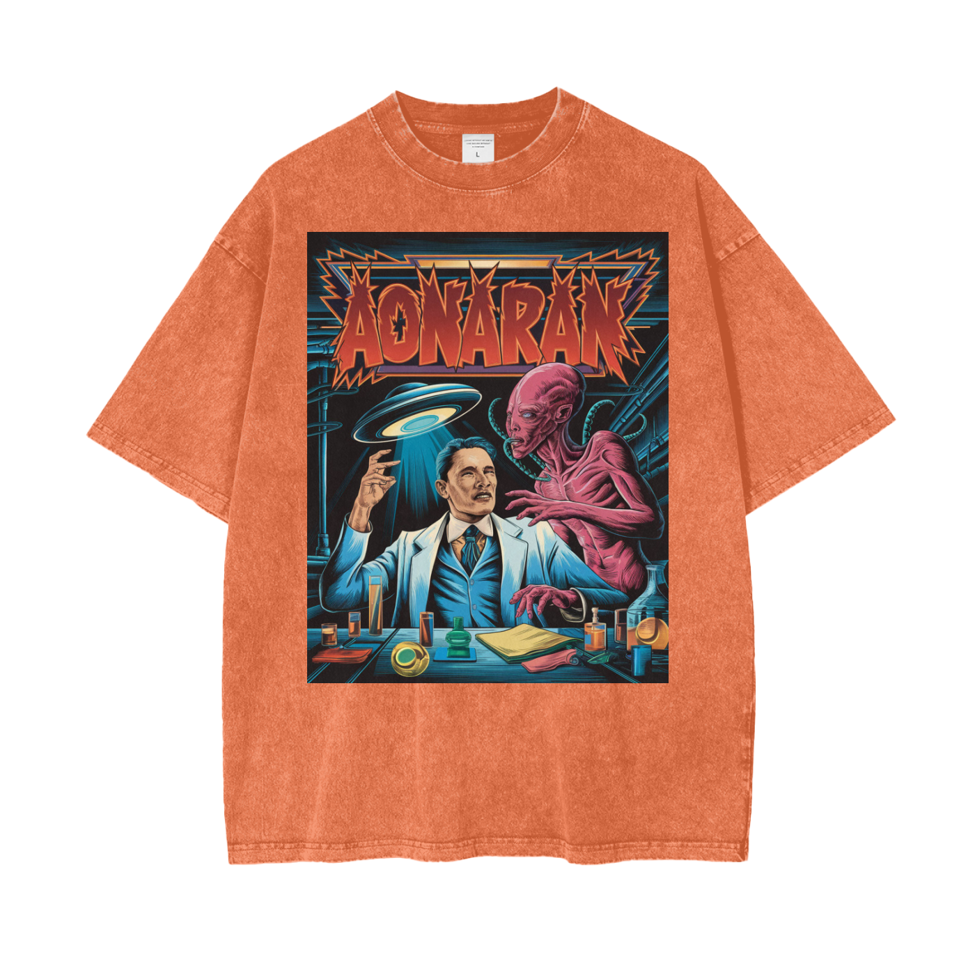 Aonaran Graphic Acid Wash Oversize T-Shirt