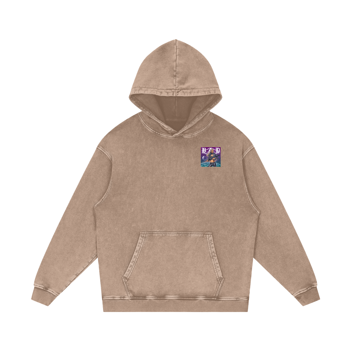 B.A.D. Acid Wash Oversize Hoodie
