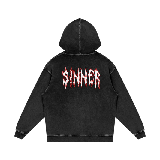 Cold World Acid Wash Oversize Hoodie