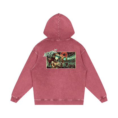 Allysinz Acid Wash Oversize Hoodie