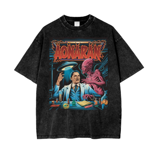 Aonaran Graphic Acid Wash Oversize T-Shirt