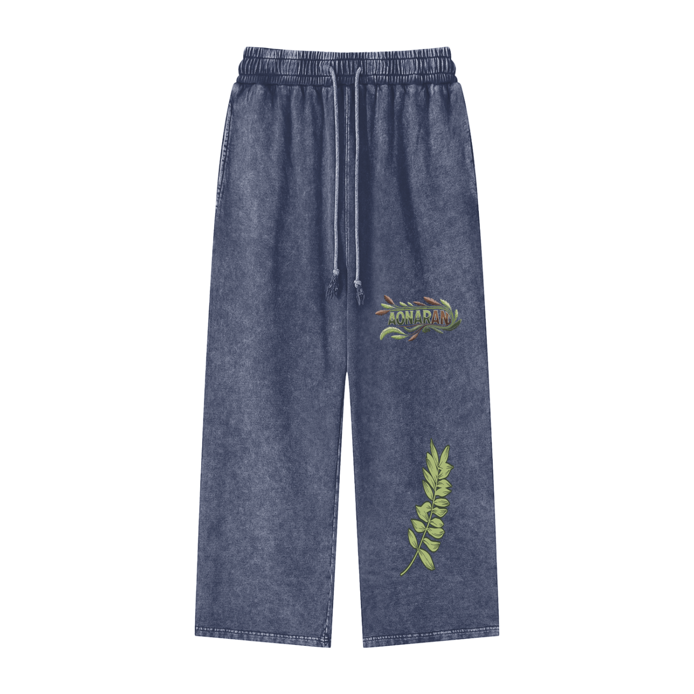 Aonaran Elementals Acid Wash Straight Leg Pants