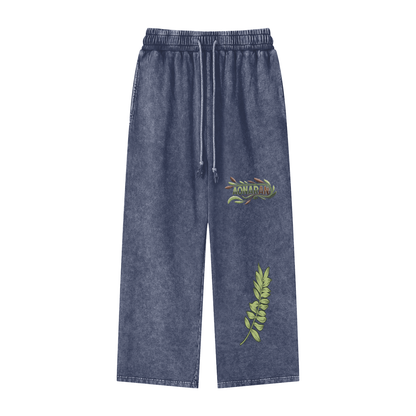 Aonaran Elementals Acid Wash Straight Leg Pants