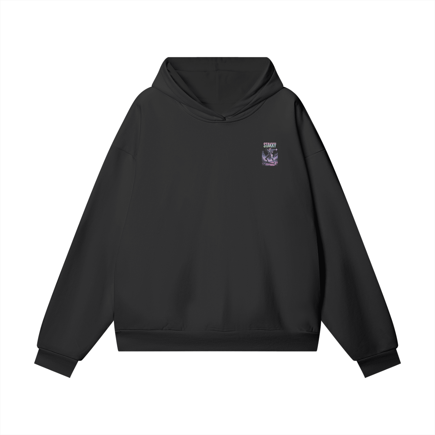 Stakky Season 2 Oversize Heavyweight Hidden Pocket Fleece Hoodie
