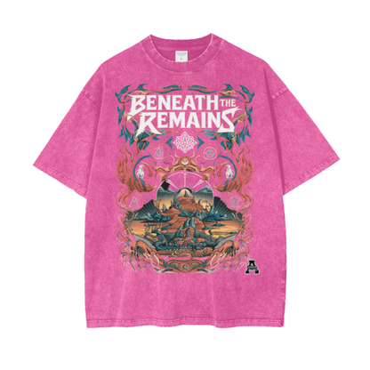 Aonaran Graphic Acid Wash Oversize T-Shirt