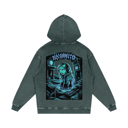 Disconnected Acid Wash Oversize Hoodie