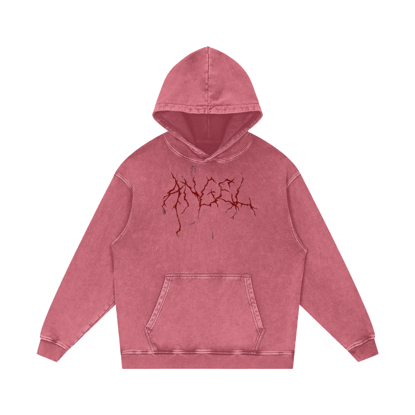 Cold World Acid Wash Oversize Hoodie