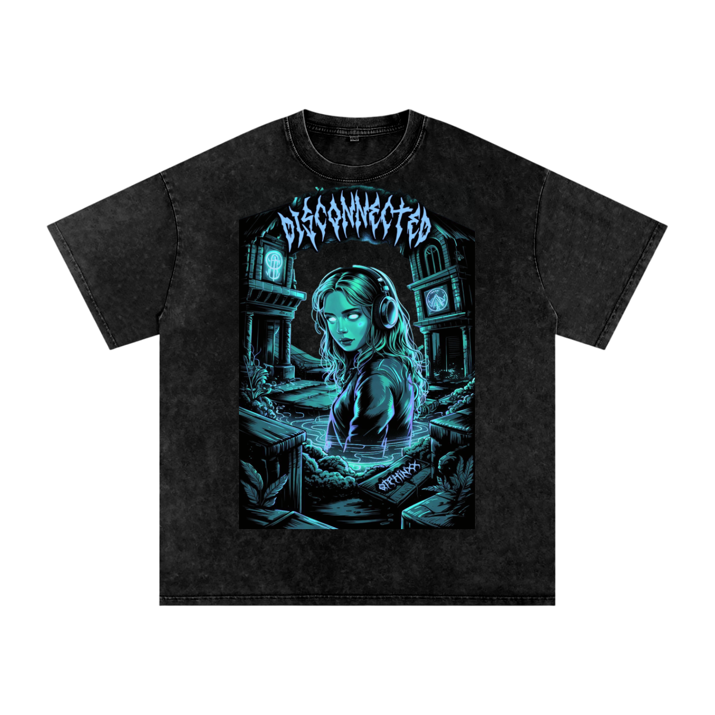 Disconnected Acid Wash Oversize T-Shirt