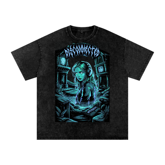 Disconnected Acid Wash Oversize T-Shirt