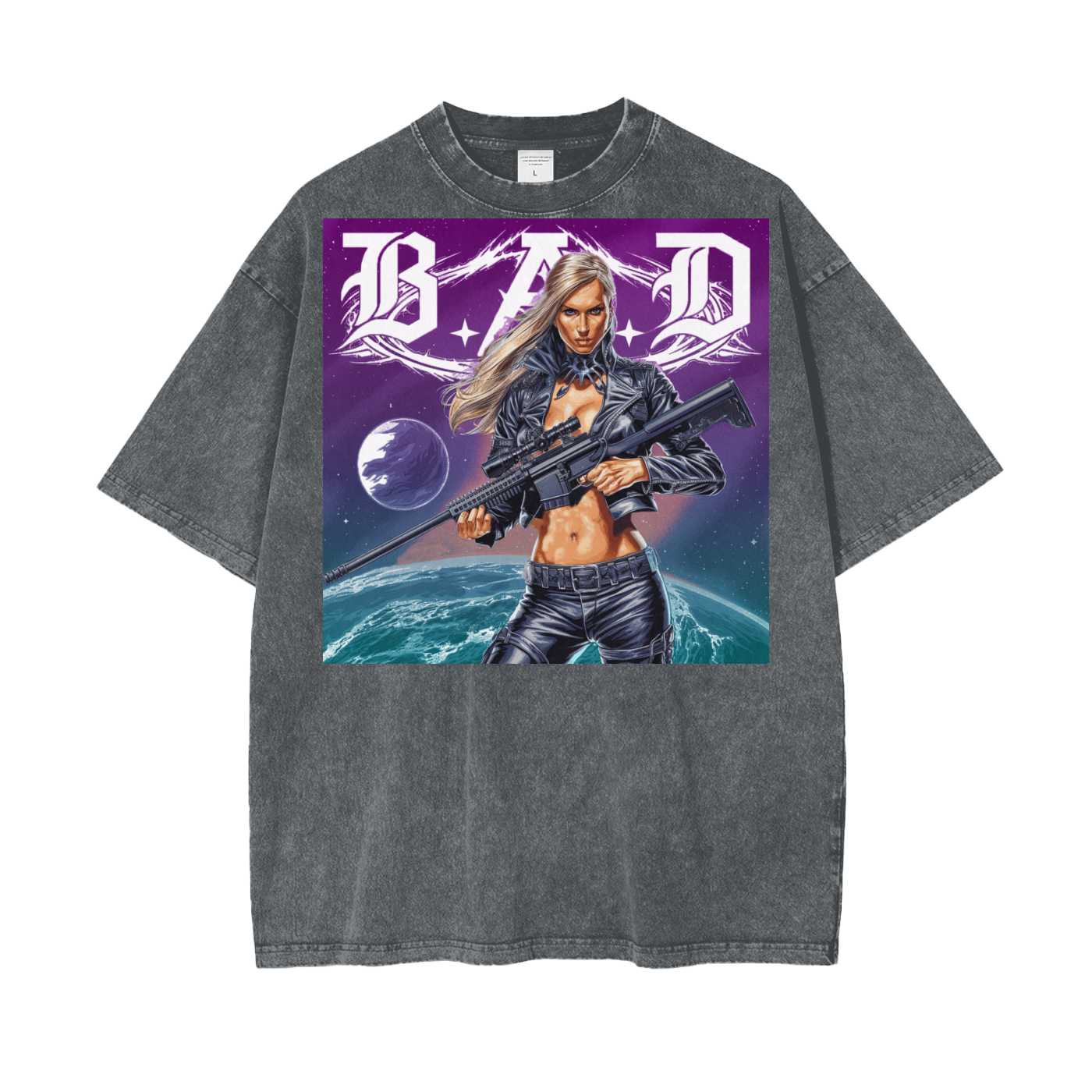 B.A.D. Oversize Snow Washed T-Shirt