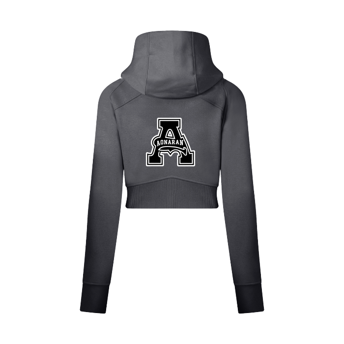 Aonaran Womens Cropped Zip-Through Hoodie
