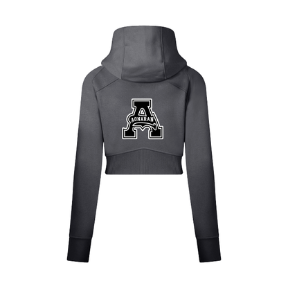 Aonaran Womens Cropped Zip-Through Hoodie