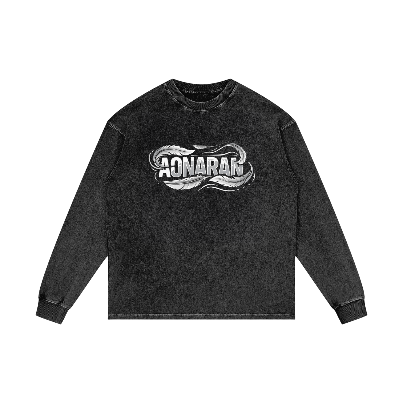 Aonaran Elementals Acid Wash Oversize Long Sleeve T-Shirt