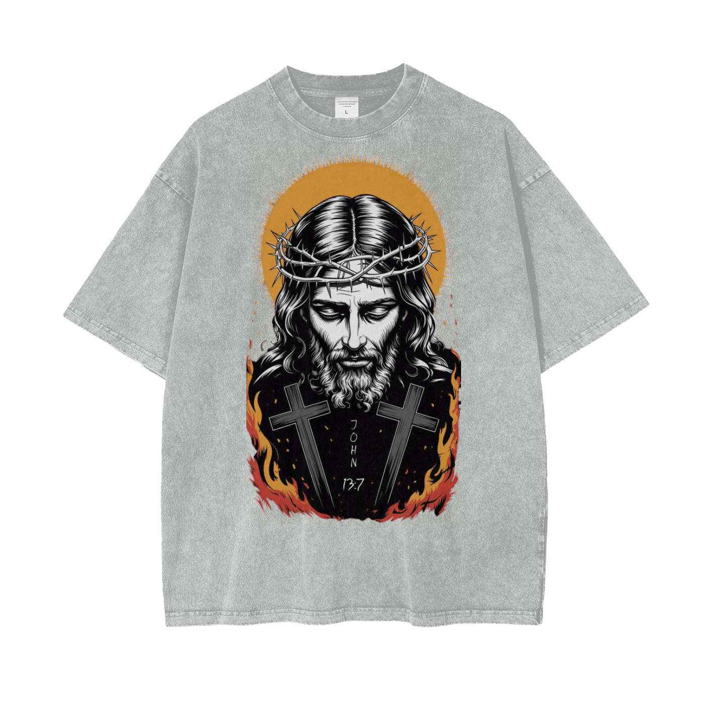 Jesus is King Oversize Snow Washed T-Shirt