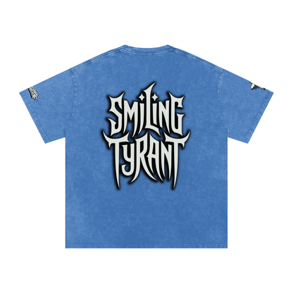 Smiling Tyrant Snow Washed Oversized Cotton T-Shirt