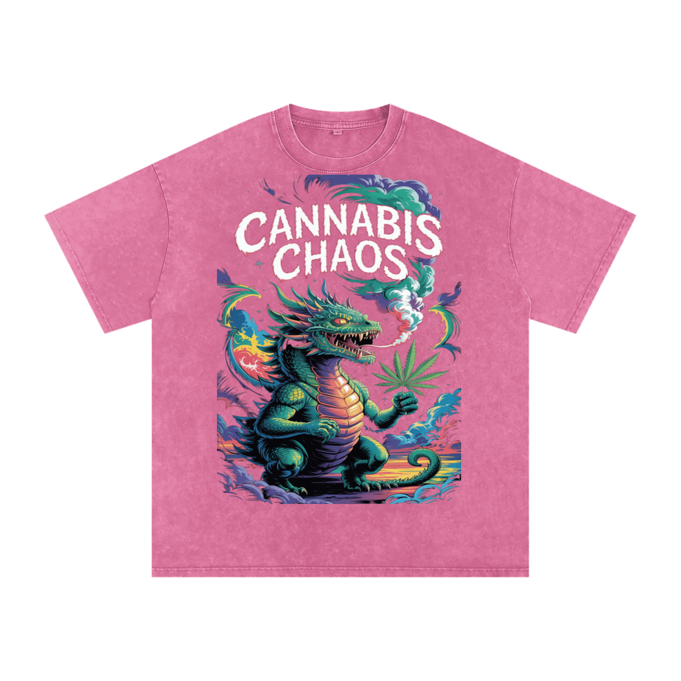 Aonaran 420 Acid Wash Oversize T-Shirt