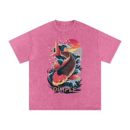 Dimple Acid Wash Oversize T-Shirt