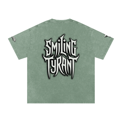 Smiling Tyrant Snow Washed Oversized Cotton T-Shirt