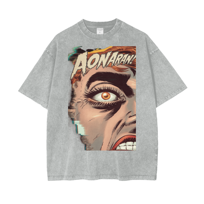 Aonaran Graphic Acid Wash Oversize T-Shirt