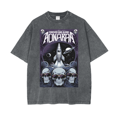 Aonaran Graphic Acid Wash Oversize T-Shirt